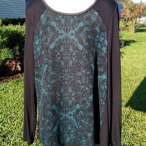 Maurices Turquoise & Black Women's Top Size 0